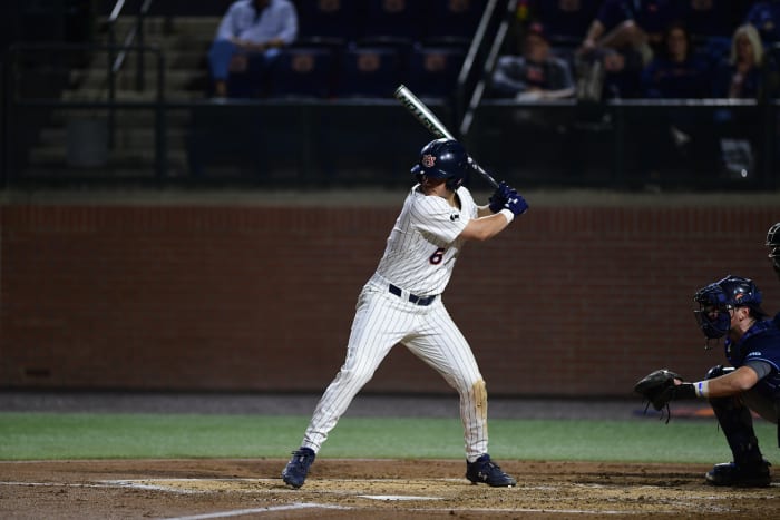 Auburn baseball's Ryan Dyal vs Rhode Island.